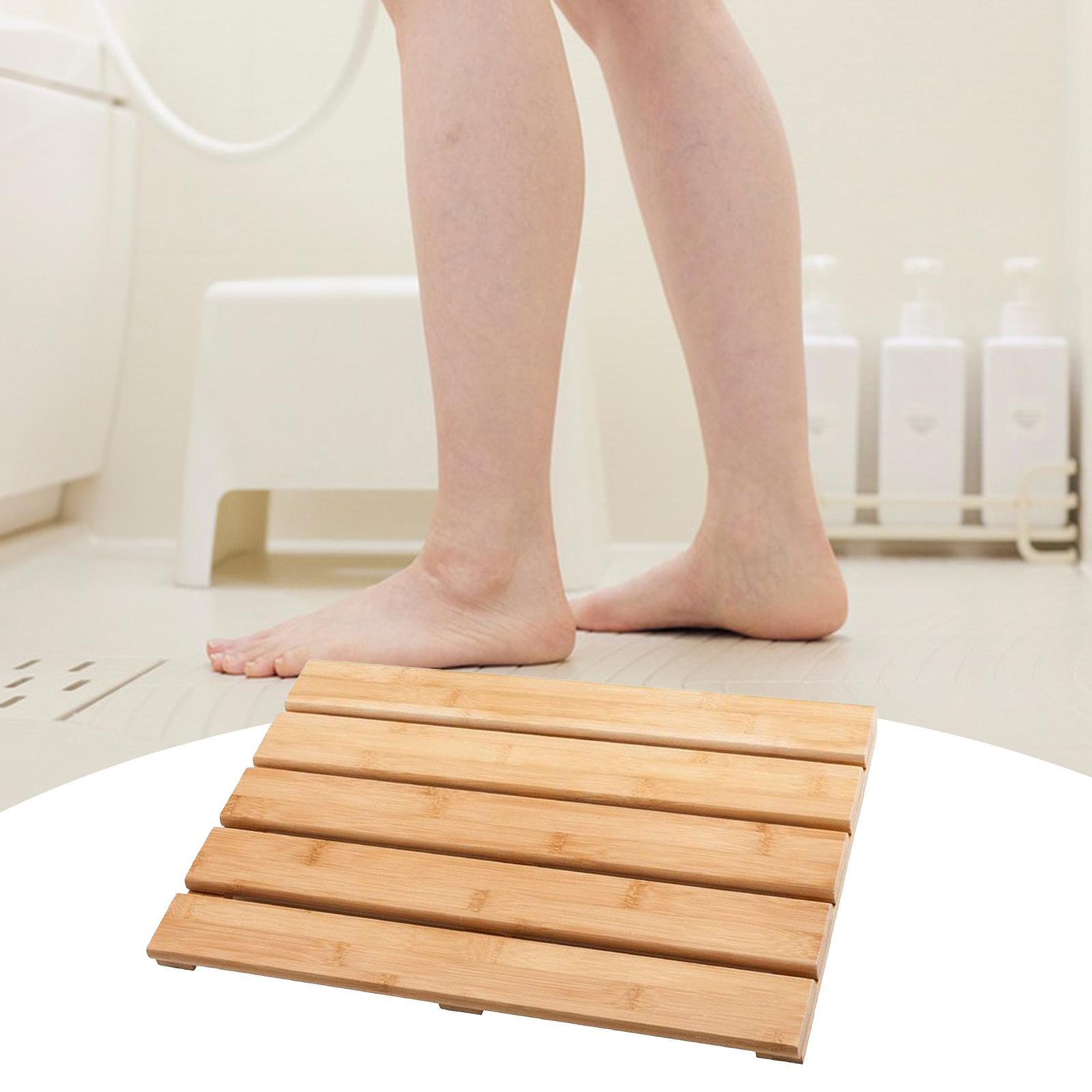 الخيزران حمام حصيرة أنيقة الثق - مراجعة Bamboo Bath Mat وسعره